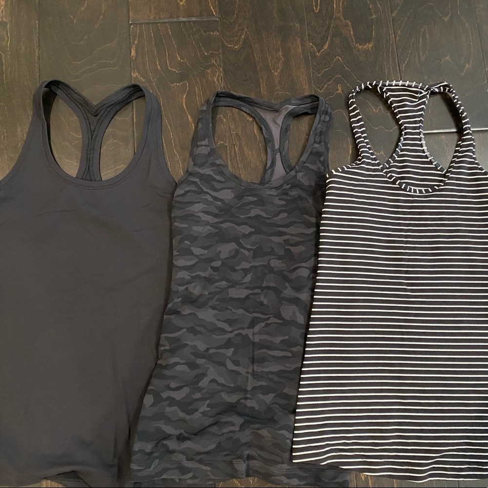 Lululemon Cool Racerback tanks size 6 - LOT of 3